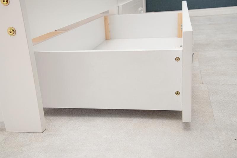 TERU202005　白家具　エレガント　引出し付シングルベッド