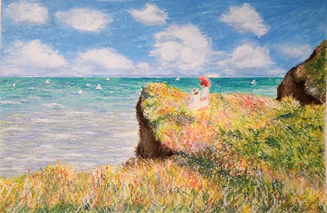 パステル画　風景画