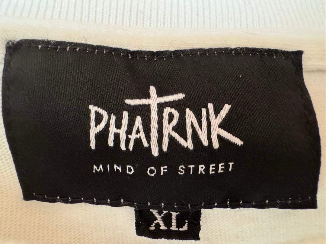 PHATRNK ストーン装飾 ホワイト長袖Tシャツ XL