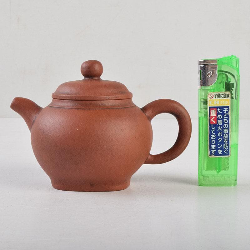 中国　孟臣製　清泉石上流　紫砂　朱泥　急須　茶壷　C　R9043