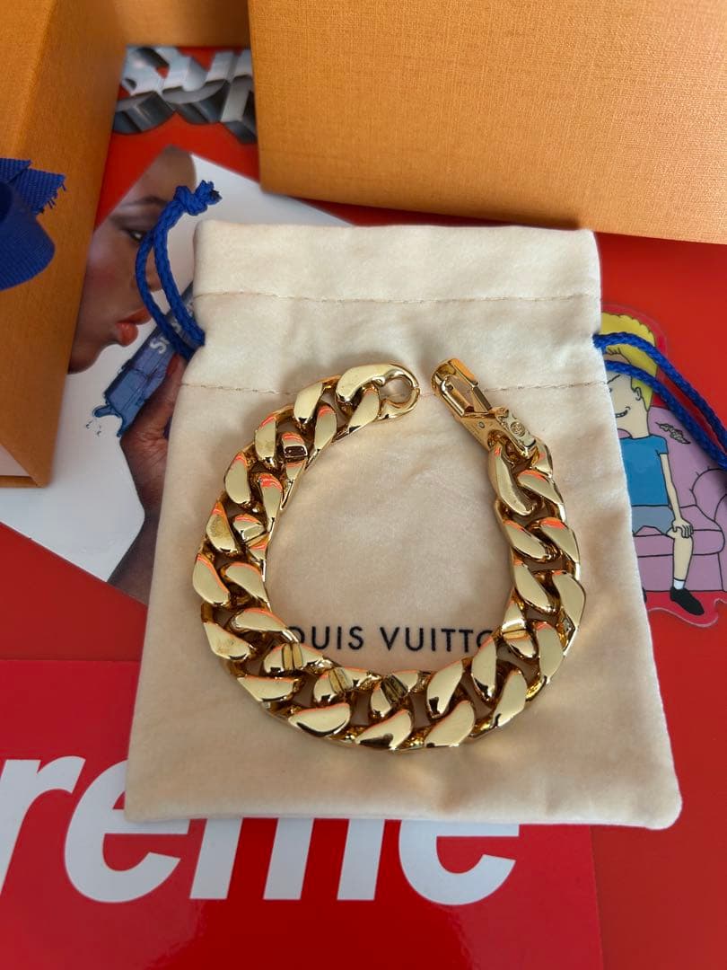 LOUIS VUITTON ブラスレ・チェーンリンクス ゴールド！