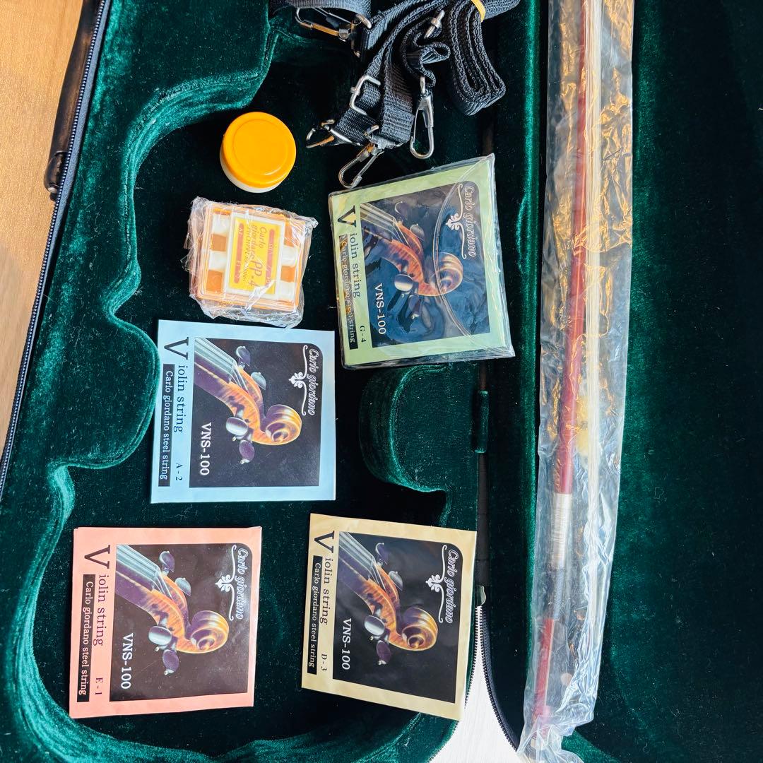 【美品】カルロジョルダーノ4/4 バイオリン本体 4弦 弓、ケース付き