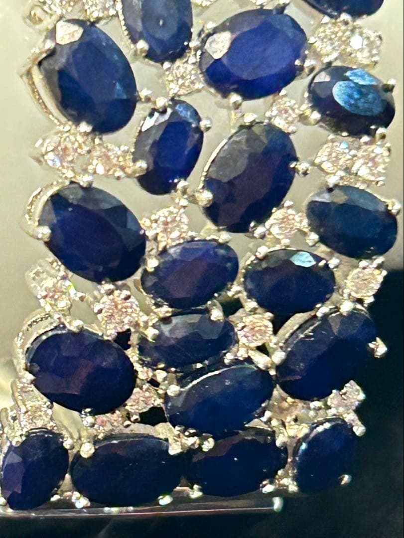 即*中様 天然石サファイアバングル