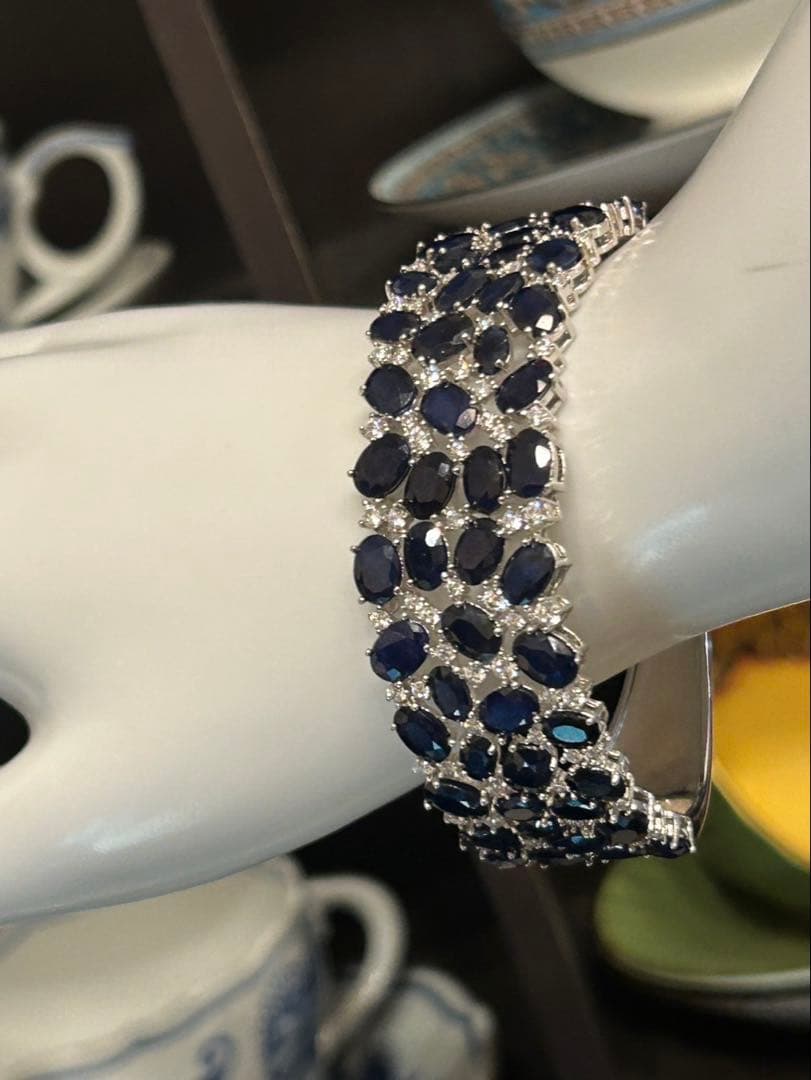 即*中様 天然石サファイアバングル