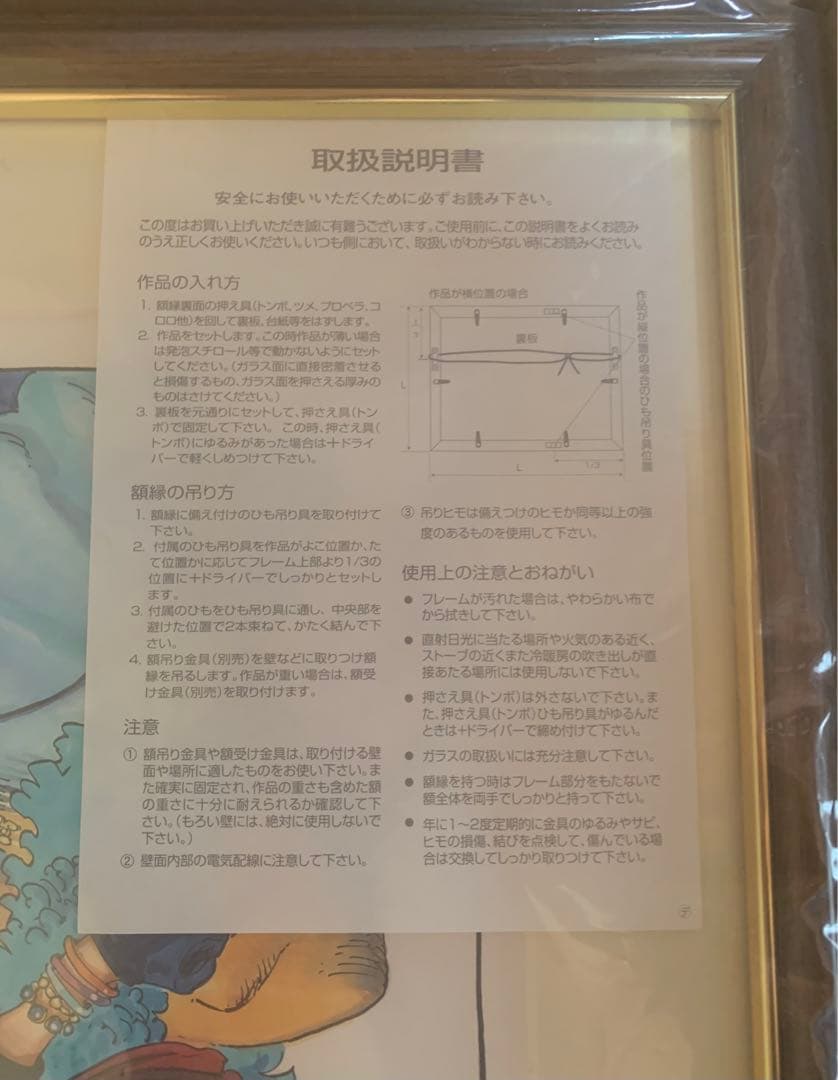 20周年記念ワンピース【箱・袋付き】ONE PIECE 額装高精細複 製原画