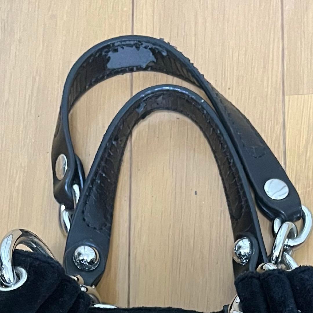 Juicy Couture 黒 ベロアハンドバッグ　y2k グランジ平成ギャル