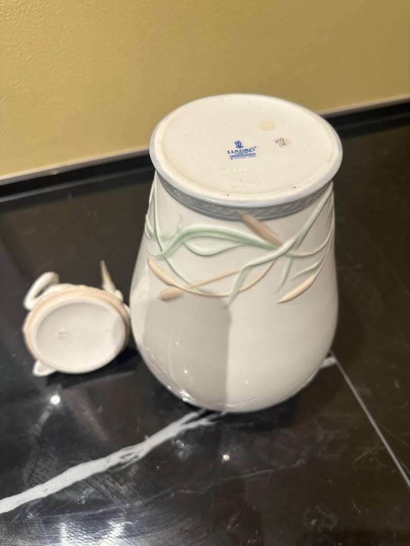 ◆リヤドロ LLADRO 06880 サギの王国 花瓶 フラワーベース 鷺◆