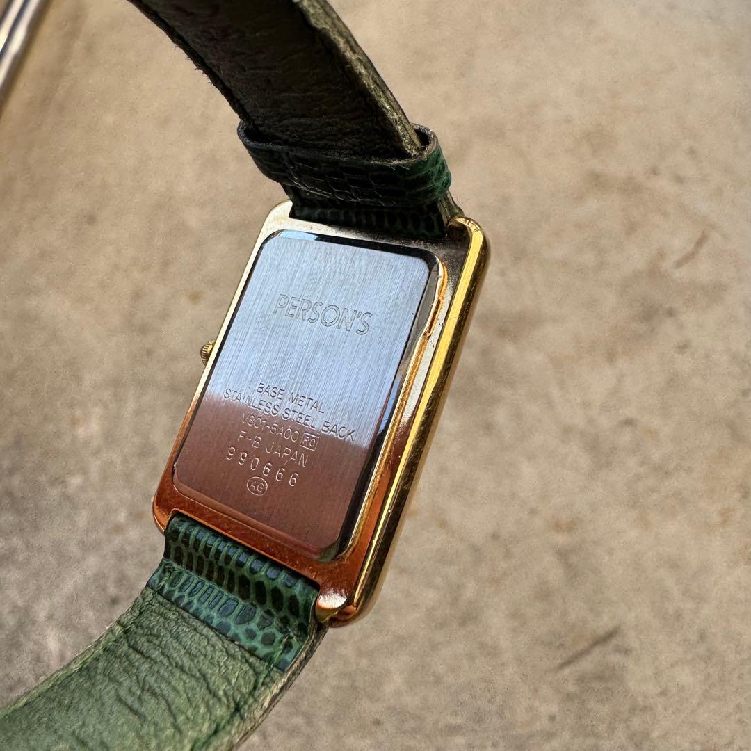 【新品電池】PERSON’S レクタンギュラー スクエア tank 稼働品