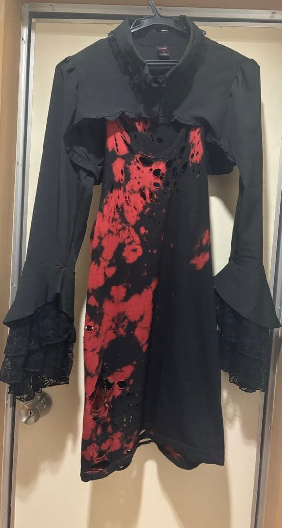 hyde着系ifディアレザークラッシュジレLGBダメージタンクボレロシャツラルク