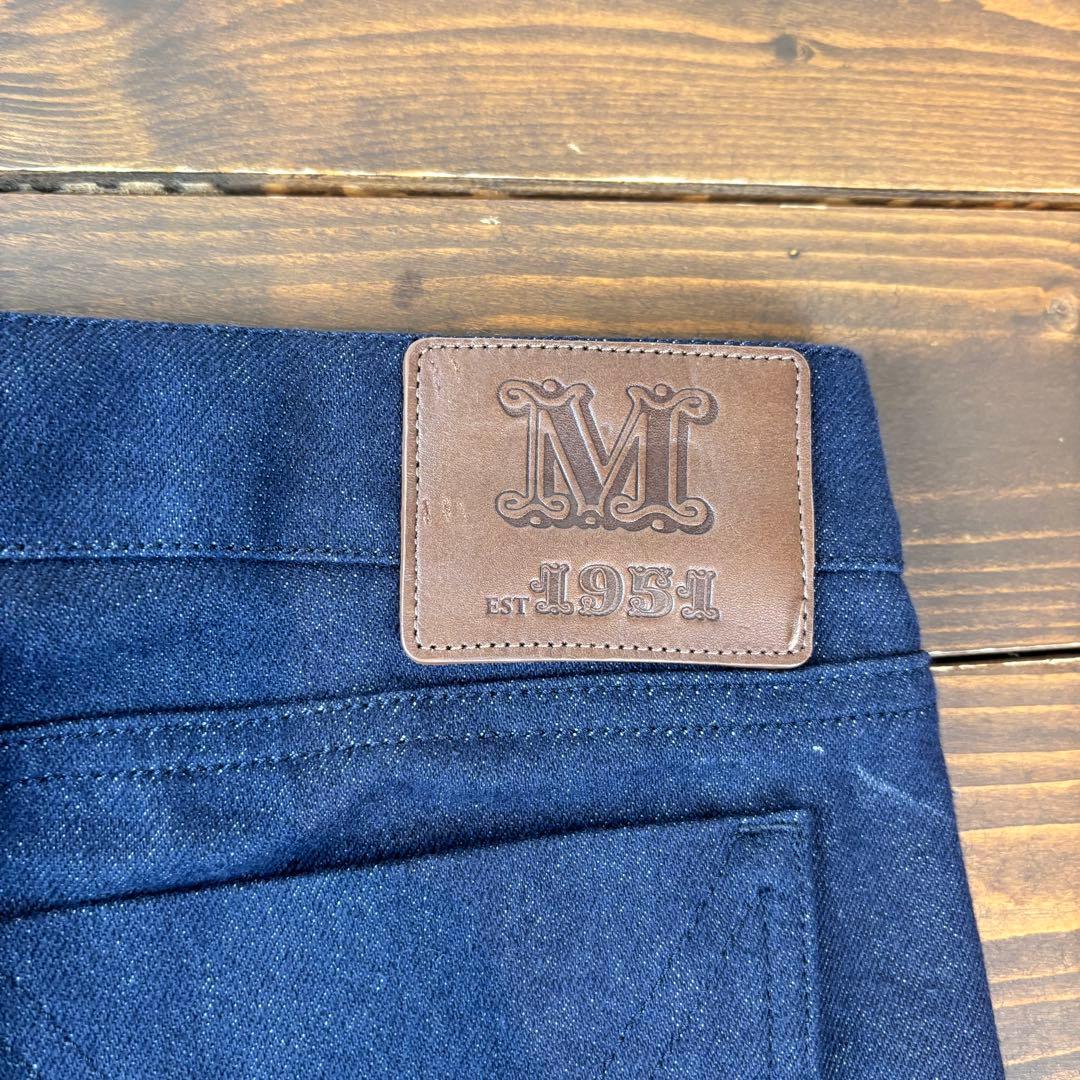 ★Max Mara★マックスマーラ★紺デニム タイトスカートスリット入★白タグ★