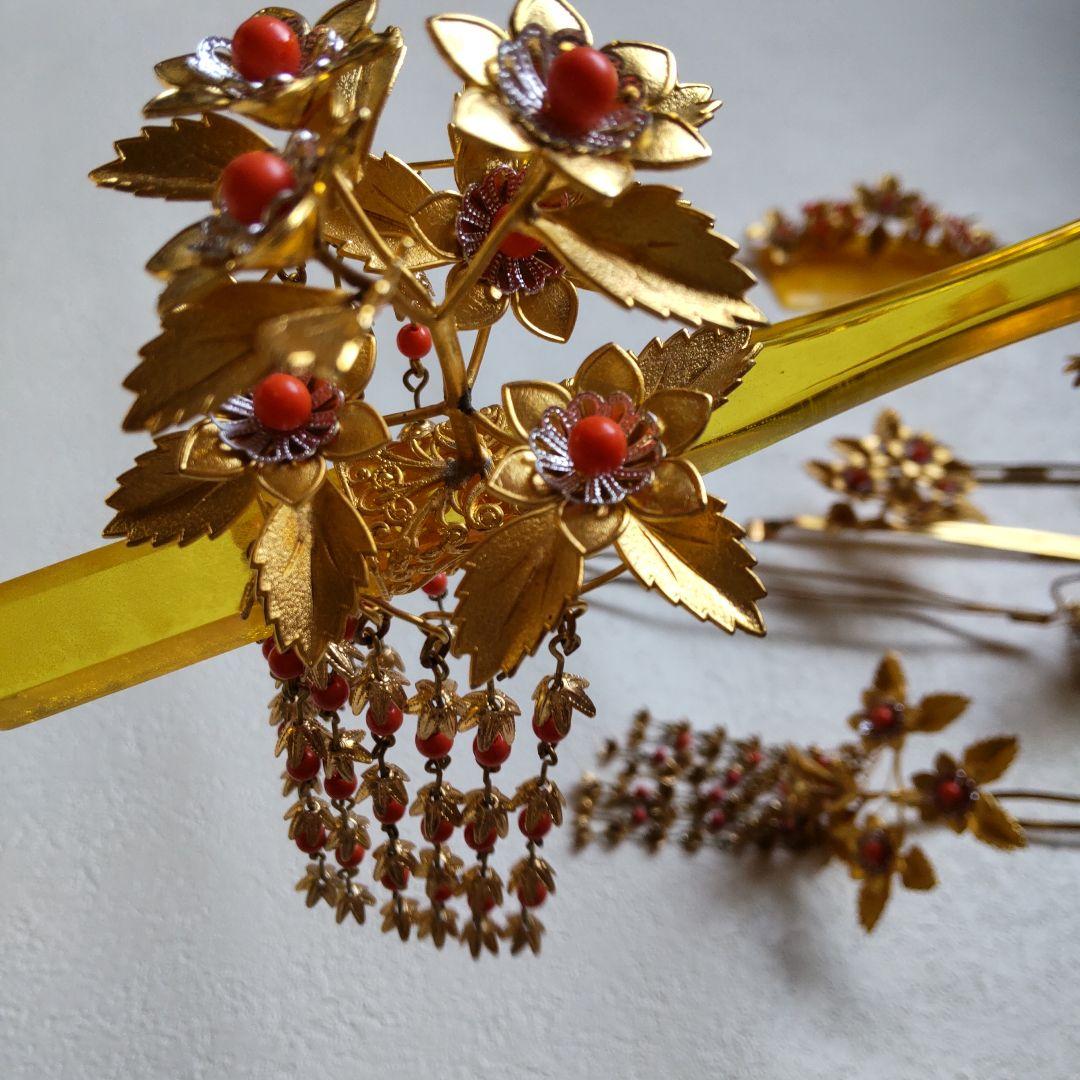 花嫁 かんざし 【レンタル】花嫁 かんざしレンタル べっ甲風 04 和装