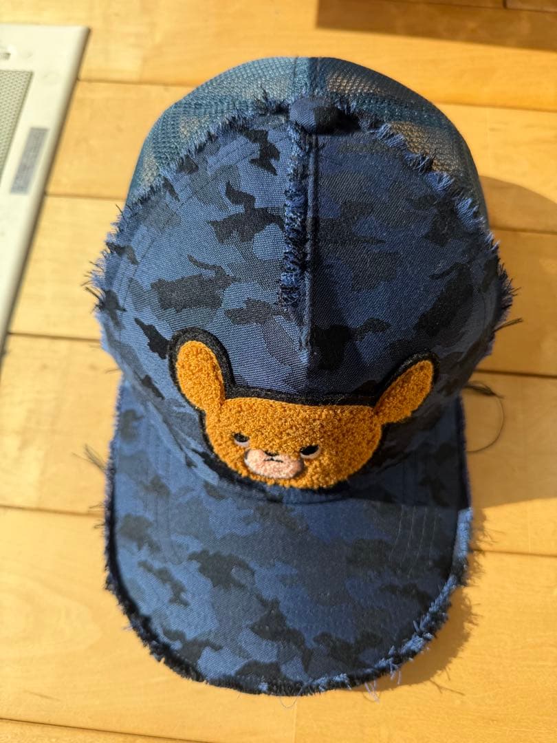 武藤ベアー キャップ 迷彩柄 レアカラー 武藤ベアー キャップ 迷彩 青