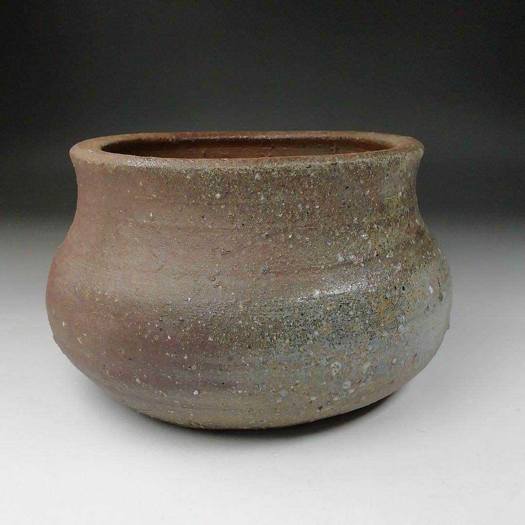 T667 建水 『備前焼』『十四代 木村長十郎(友敬)作』 共箱 茶道具