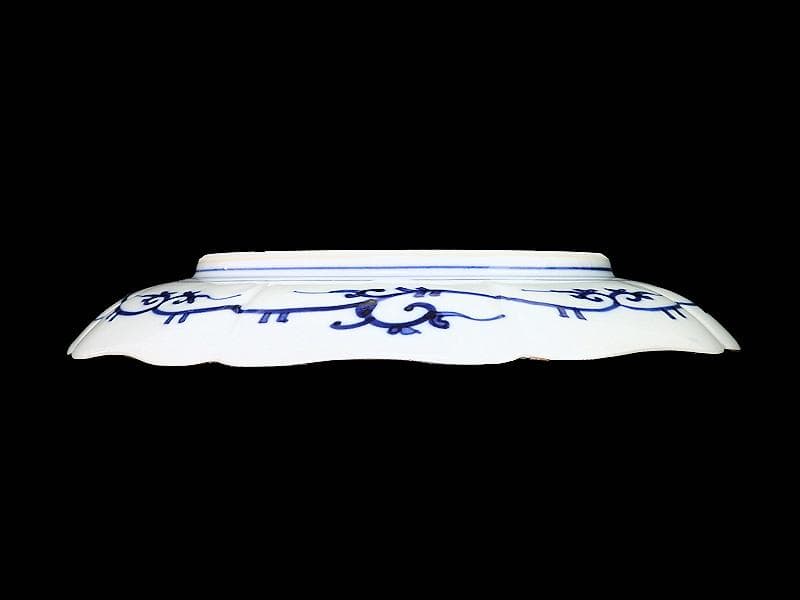 大聖寺伊万里　金襴手　百花繚乱　花籠に蝶の図　８寸半皿　E397AS-COa