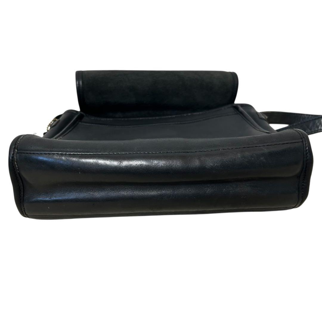 とし様OLD COACHショルダーバッグ レザー ドイツホック 黒 USA製