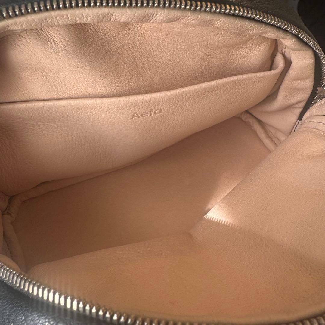 aeta ディアレザー　ボストン　ミニバッグ　ジッパー