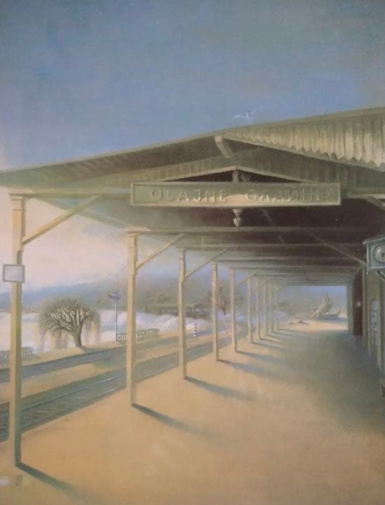 イロナ・Ｓ・ガンソヴスカヤ画伯　駅 クリスタルレリーフ 絵画 版画