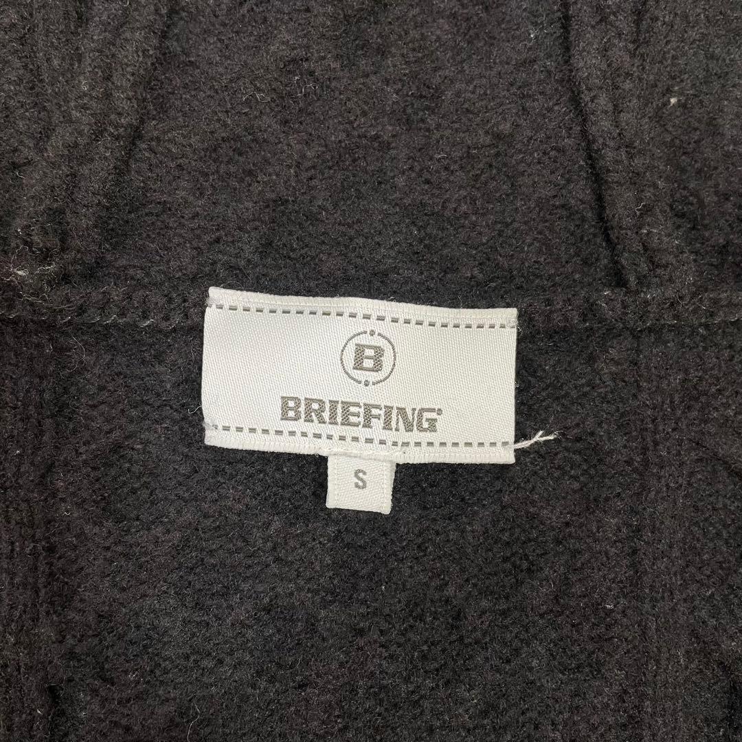 極美品 ブリーフィングゴルフ ニット切替 パーカー ハイブリッド ブラック S