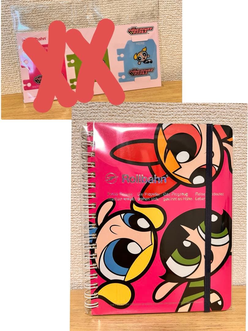 Rollbahn パワーパフガールズ ポケット付メモ ロフト限定 ブックマーク
