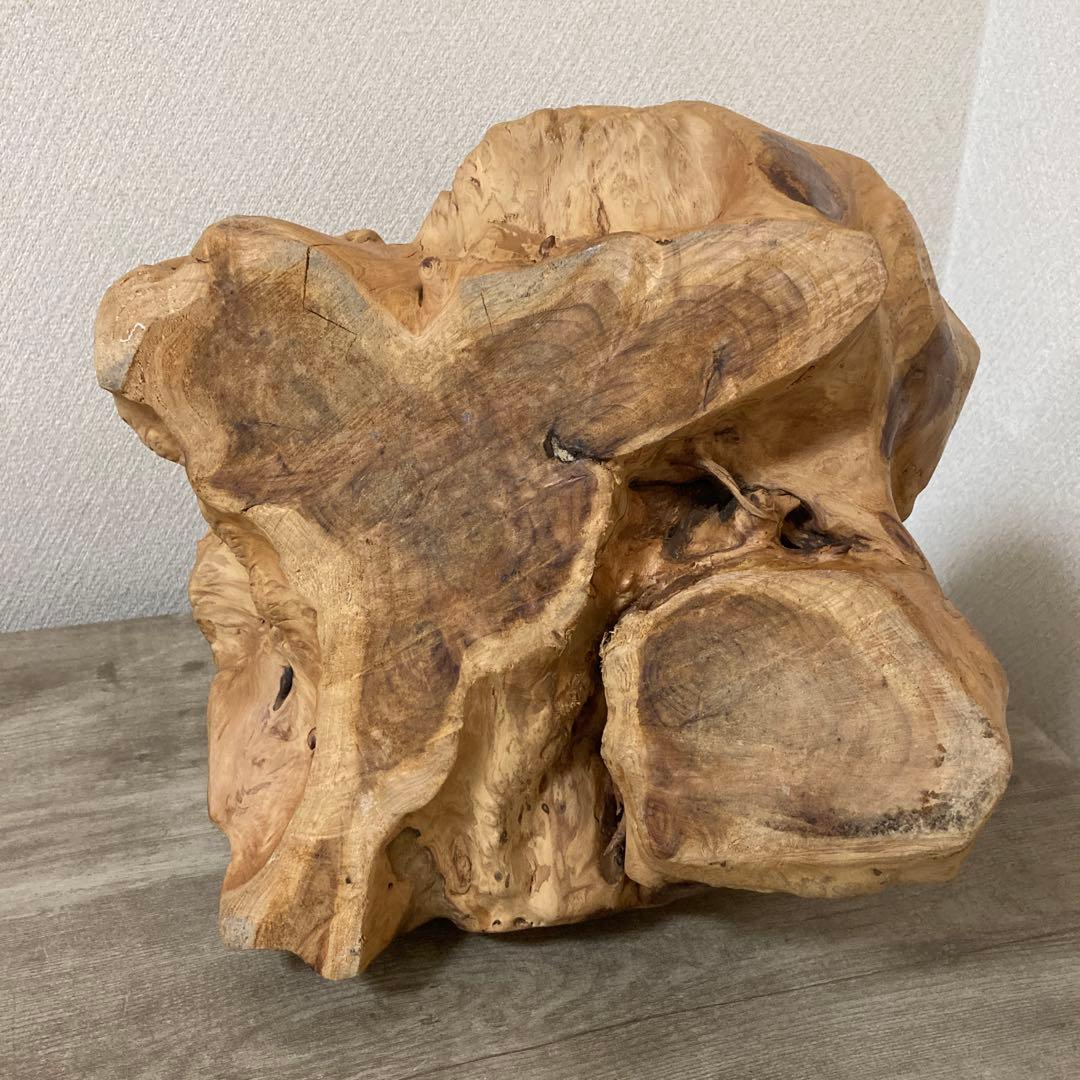 大型 天然木 木彫り 七福神 布袋様 中国美術 置物〈検 オブジェ 仏像