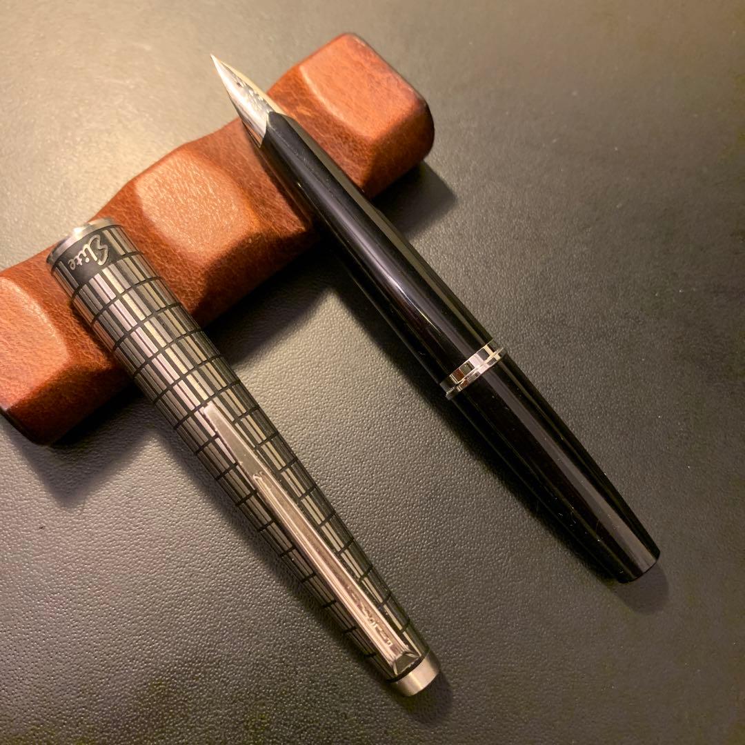 パイロット エリート 万年筆 格子 18k F