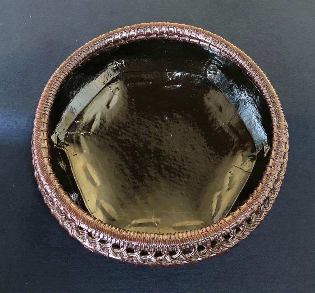 割引❗️《レ》茶道具 唐物 棕櫚入 炭斗 和田鱗司作 共箱　251125え6