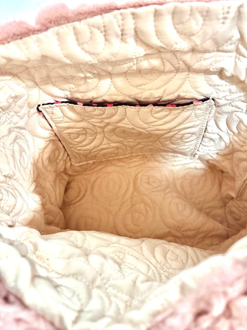 コヤンイサムチョン　モコモコファー巾着バック ハンドメイド　可愛ルミちゃん