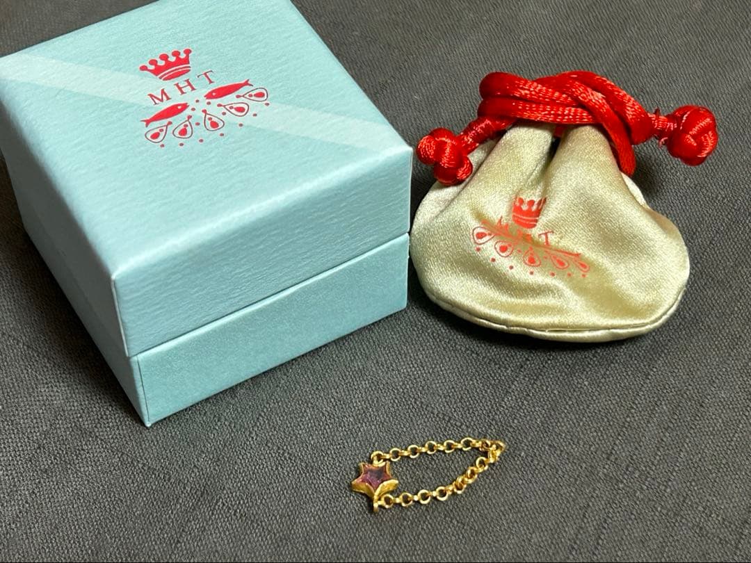 マリーエレーヌドゥタイヤック　22K ピンクトルマリン　チェーンリング　指輪　星