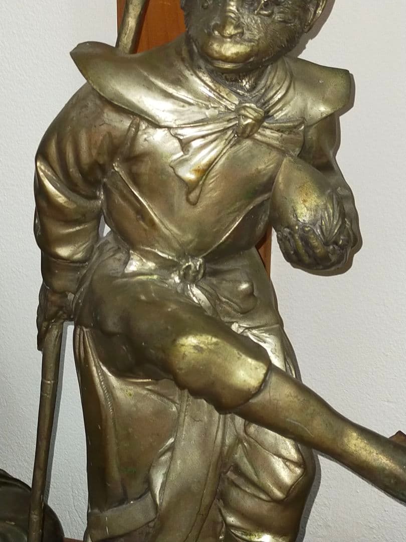 ♥値下げ！孫悟空ブロンズ像10．2kg銅像西遊記仏像骨董古玩