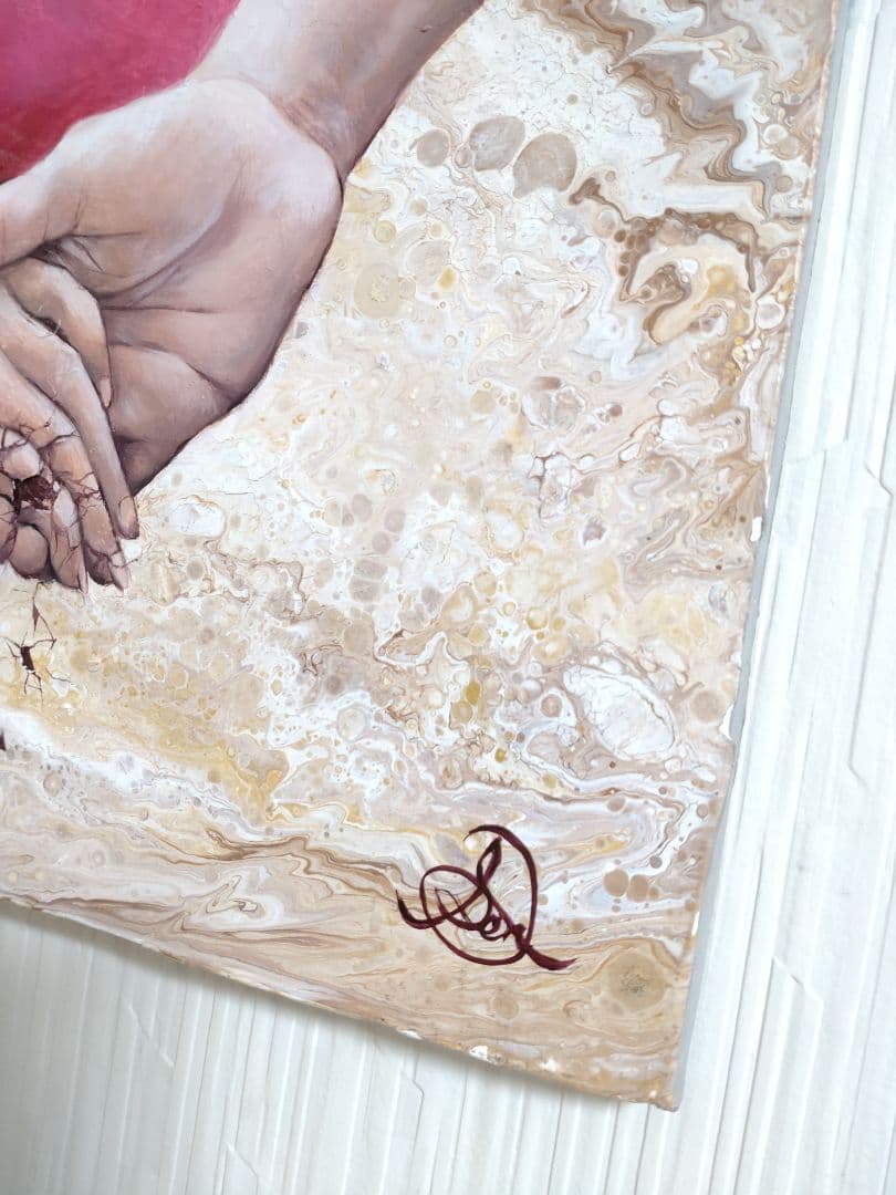 油絵【絶縁】1点物の原画◆作者サイン入り◆F3号キャンバス