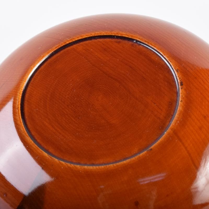 茶道具　朱塗　花草文　棗　在銘　共箱　V　6891