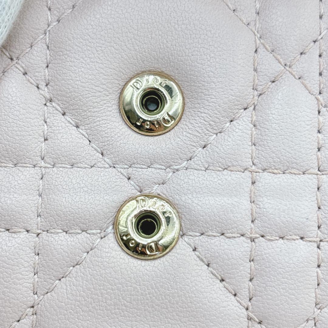 限定カラー♡クリスチャンディオール 折り財布 パウダーピンク カナージュ