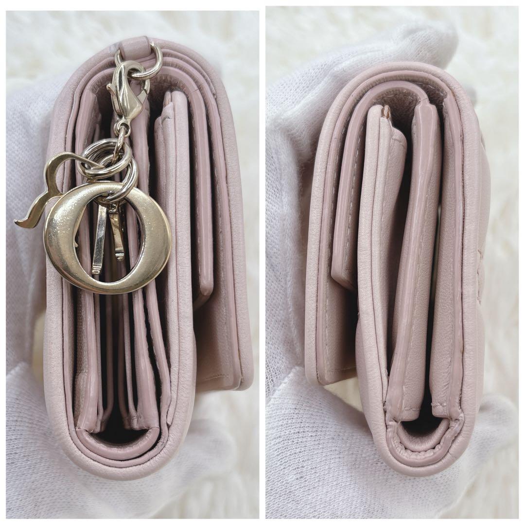 限定カラー♡クリスチャンディオール 折り財布 パウダーピンク カナージュ