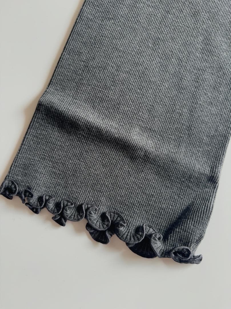 L（4）☆Oscalito　オスカリート　レース付きタンクトップ　シルク混ウール