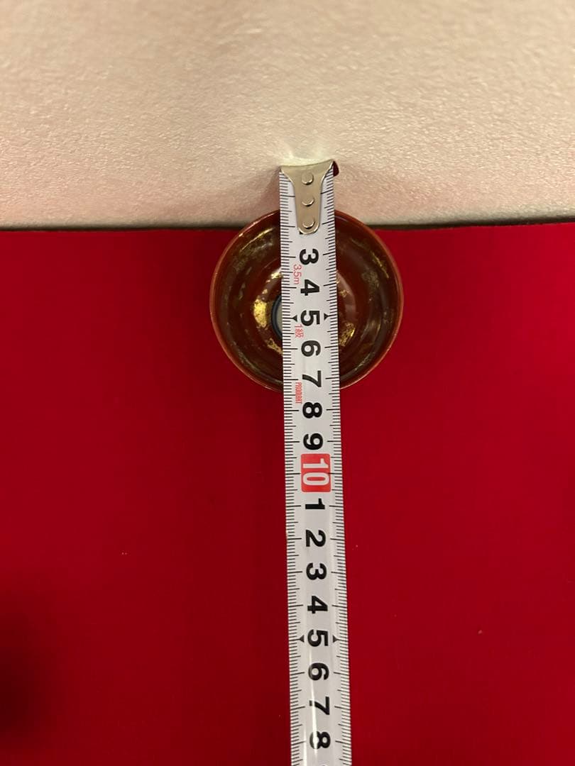 松谷窯/赤地金箔散 福禄寿酒盃 五客