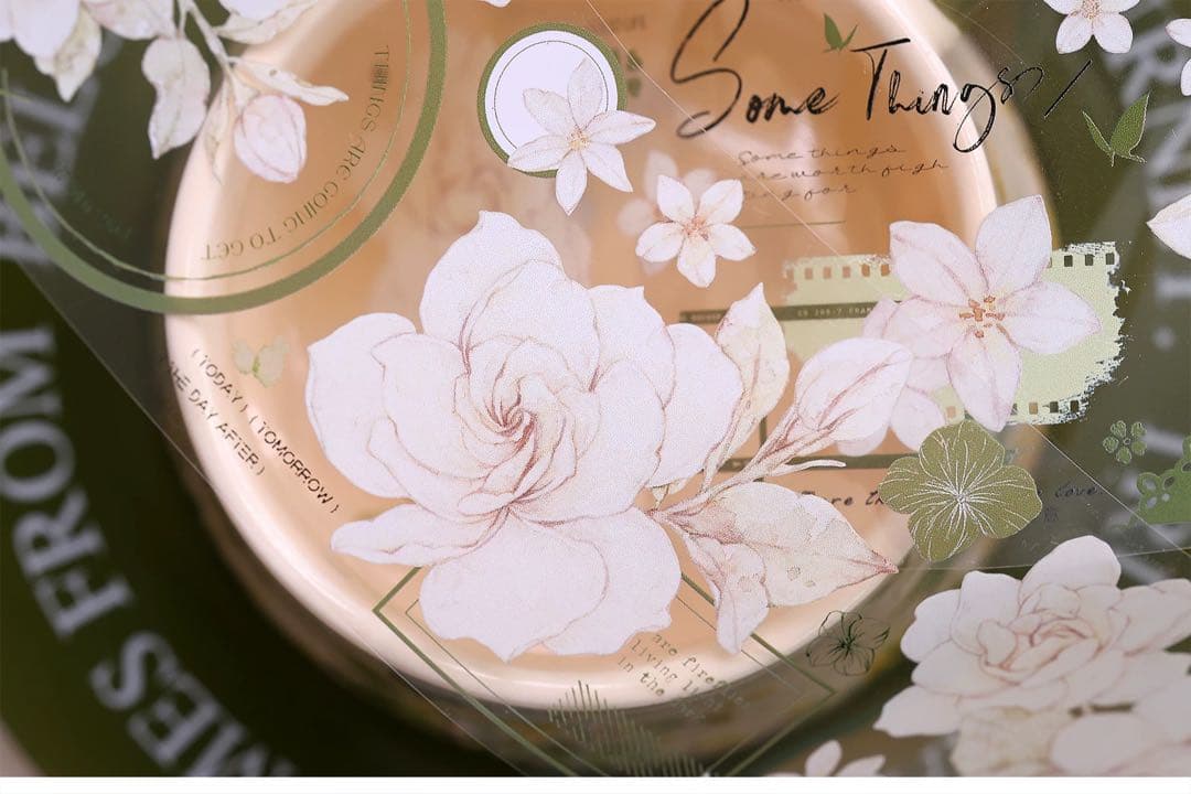 ⭐️SALE⭐️小白家文創《栀子花》海外マスキングテープ　マステ 【2032】