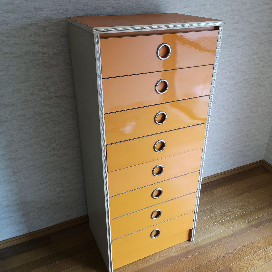 オレンジ タンス 昭和レトロ レトロポップ - メルカリ