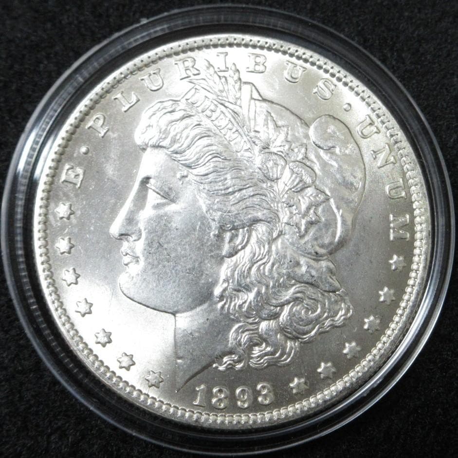 アメリカモルガンダラー 1ドル銀貨 1893年銘 ミントs 特年 - メルカリ