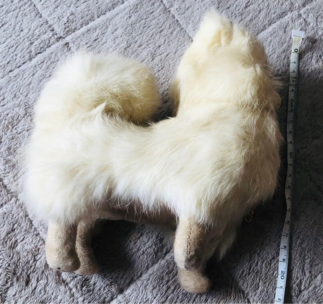 コバヤシぬいぐるみ　犬　ポメラニアン　スピッツ　昭和レトロ　ぬいぐるみ　クリーム