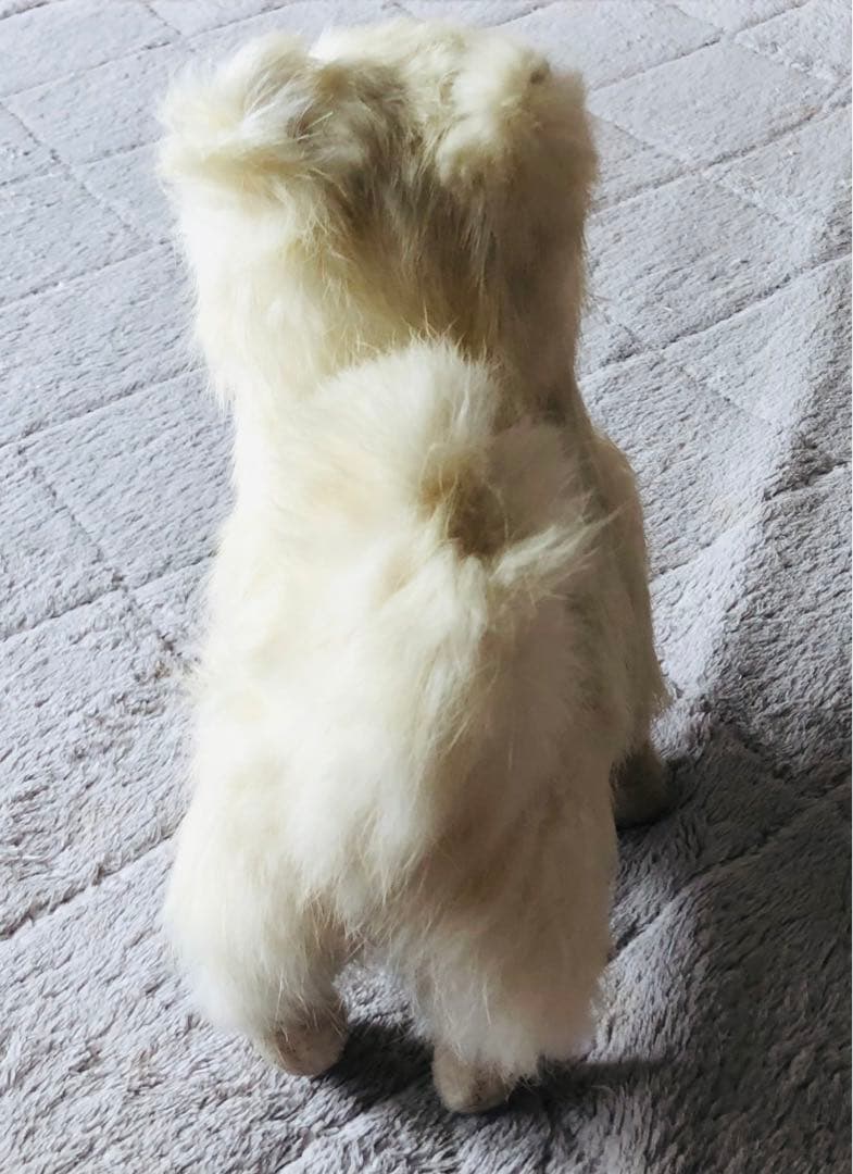 コバヤシぬいぐるみ　犬　ポメラニアン　スピッツ　昭和レトロ　ぬいぐるみ　クリーム