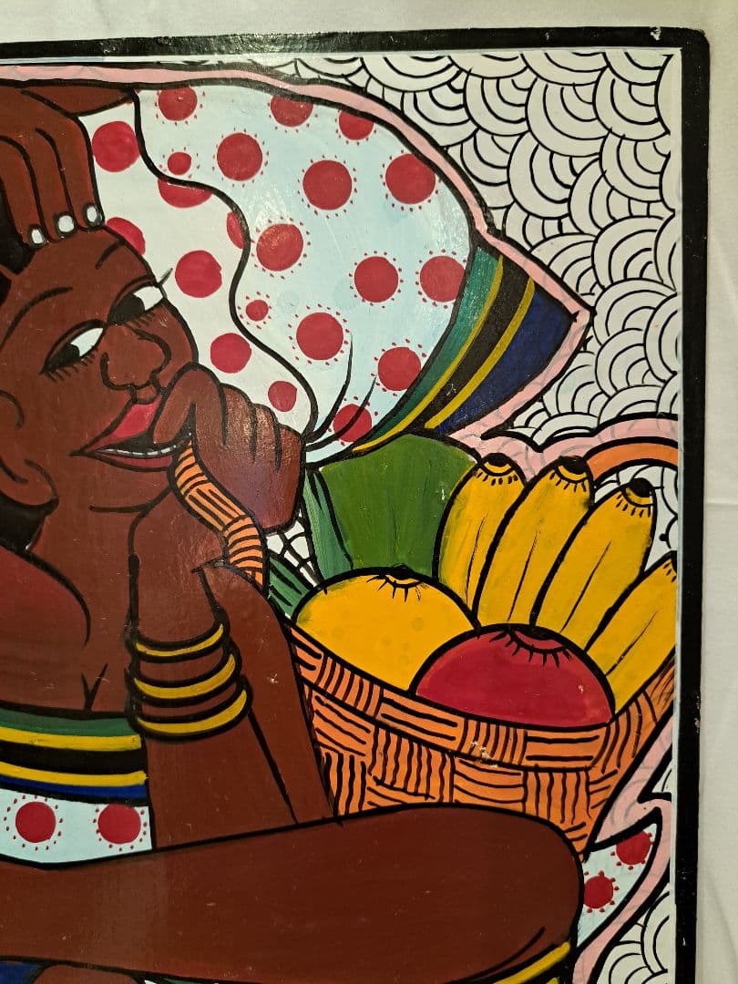 ティンガティンガ 原画 MR•MALIKITA ママアフリカ白