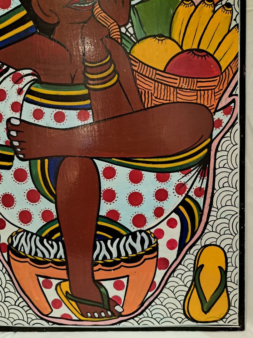 ティンガティンガ 原画 MR•MALIKITA ママアフリカ白