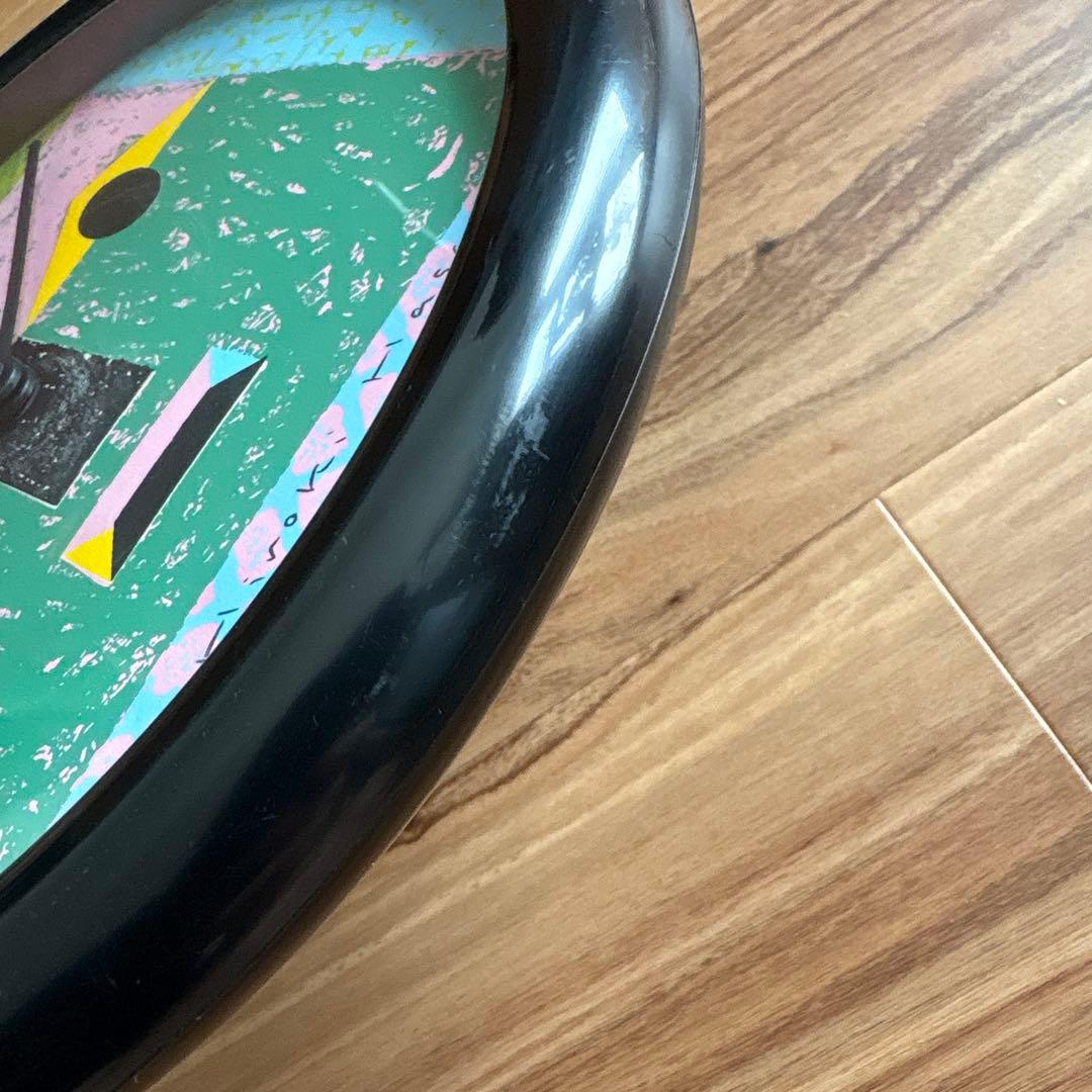 カラフルな顔デザイン掛時計　長谷川博紀　ポストモダン　珍品　香港製