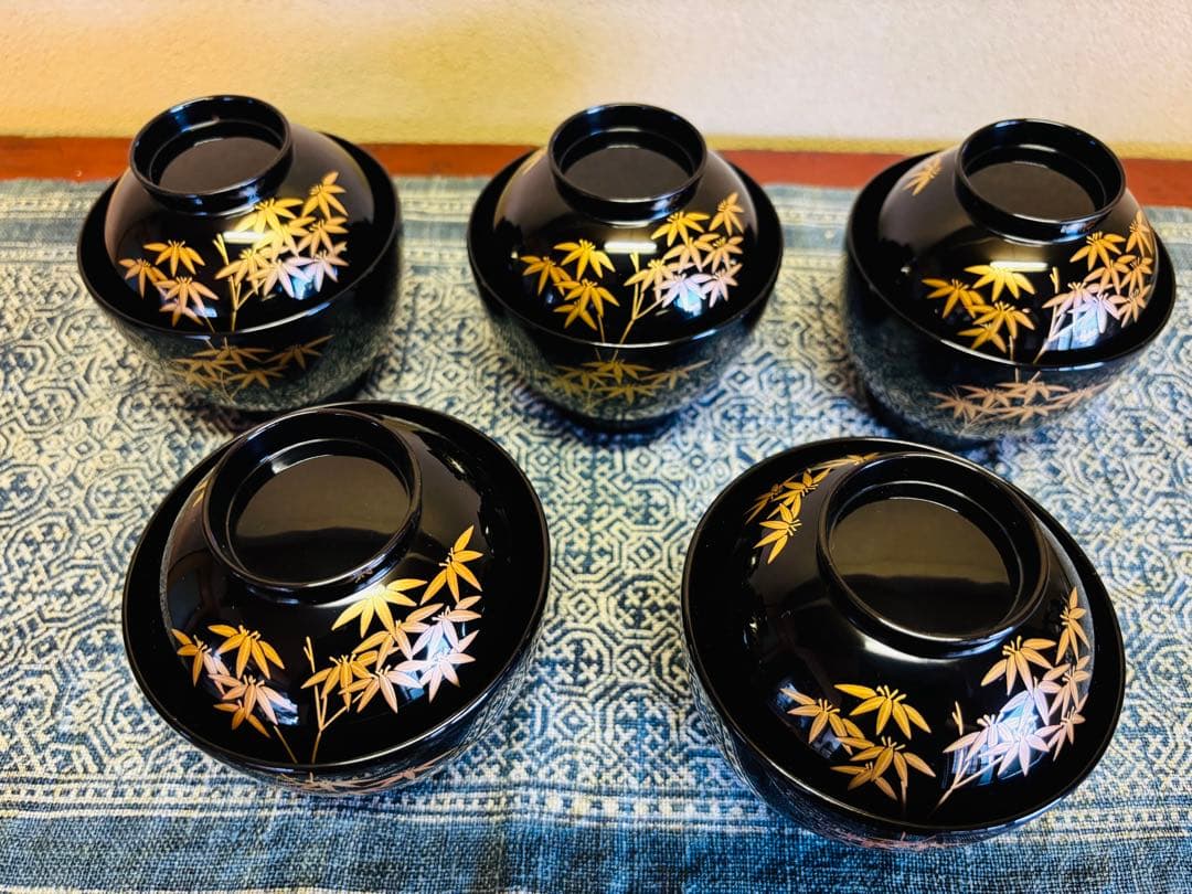 輪島塗　五島屋　吸物椀　5客