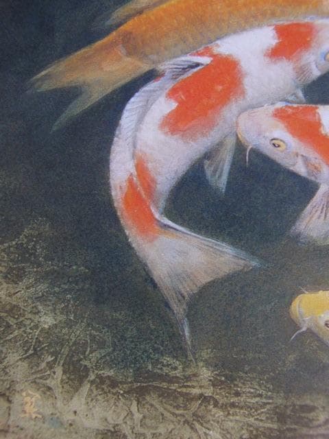 山下関城、【彩游】、希少な額装用画集より、新品額装付、状態良好