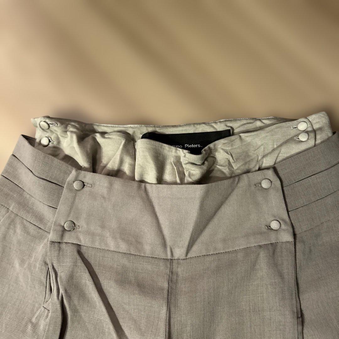 フロントボタンキュロットパンツ36レギンスセット