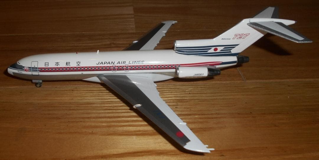 1/200 JAL 日本航空 ボーイング 727-100 JA8307 1/200 B727-100 JAL 旧鶴丸