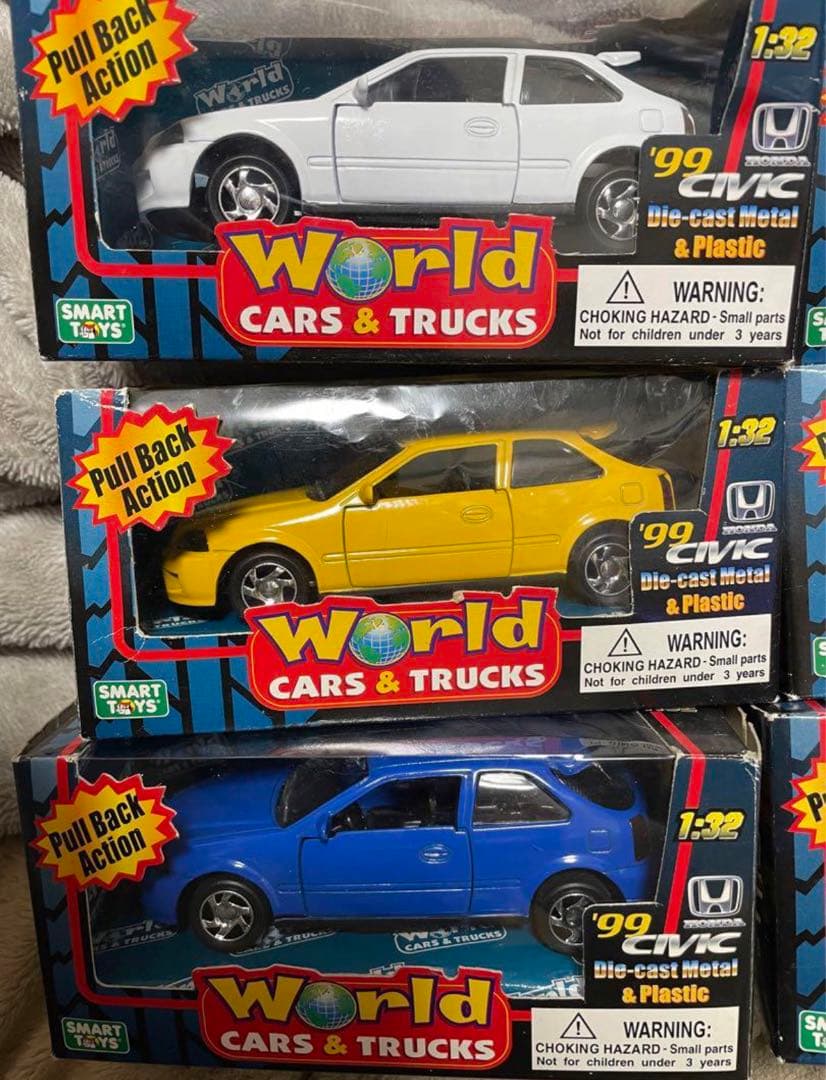 1/32 6台セット ホンダ シビック EK プルバック