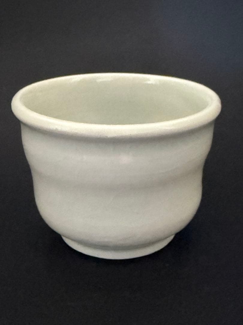 河本五郎　染付舞人ぐい呑　共箱、共布、栞