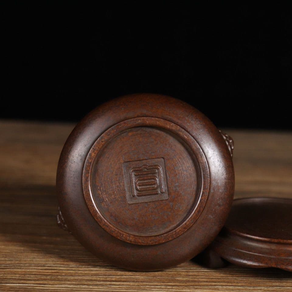 香炉 銅製 獅耳圧経銅炉 仏堂香炉 香道具 工芸品 置物